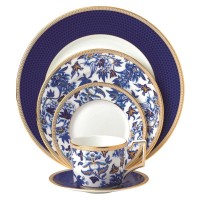 Wedgwood Hibiscus Bone China 5 Piece Place Setting, Service for 1 WED3148